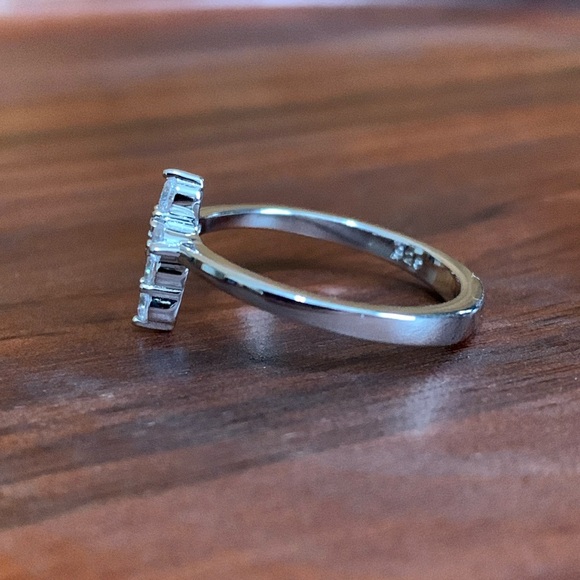 Sterling Silver Cross CZ Ring - Picture 2 of 7